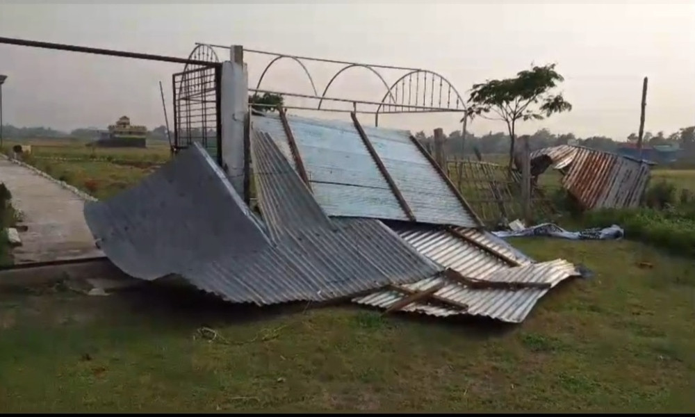 বিজয়নগরে কালবৈশাখীর তাণ্ডব, লণ্ডভণ্ড ঘরবাড়ি ও দোকান