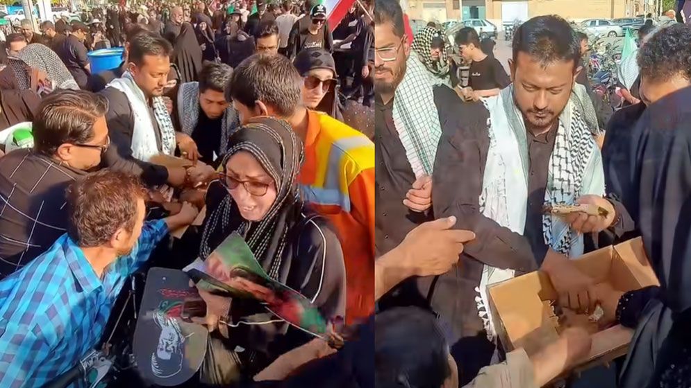 খামেনির জানাজায় স্বেচ্ছাসেবী কার্যক্রমে অংশ নিলেন নাসীরুদ্দীন পাটওয়ারী