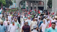 মার্চ ফর গাজা   লোকে লোকারণ্য সোহরাওয়ার্দী উদ্যান